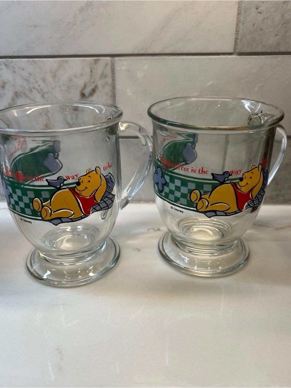 Disney Winnie the Pooh glass mugs
Set of 2 vintage anchor hocking